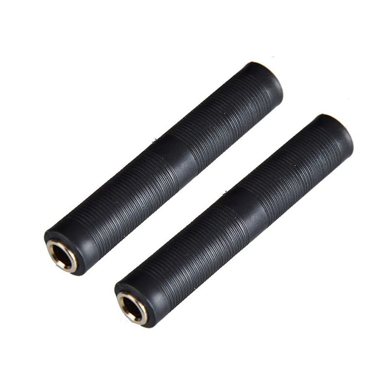 Oxsubor 1/4 Inch TRS/TS Coupler, 6.35mm Female to Female Audio Connector Jack Stereo Adapter Joiner - 2 Pack - Image 1